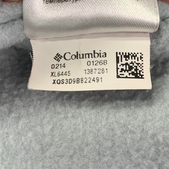 Columbia Soft Gray Full Zip Fleece Jacket Womens L Cozy Outdoor Layer Warm Light - Picture 6 of 8